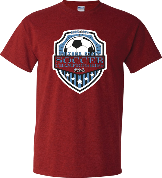 2025-26 CAA State Championship Soccer T-Shirt - CHERRY